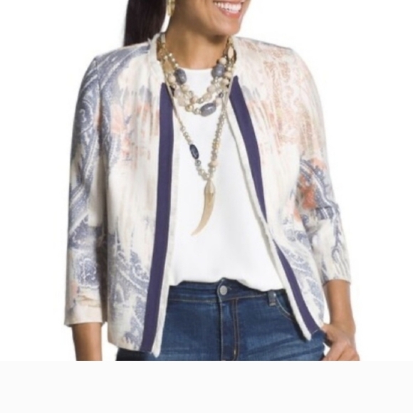 Chico's Jackets & Blazers - Chico's Open Front Paisley Jacet